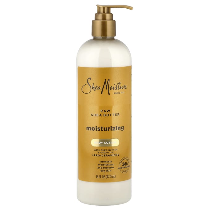 SheaMoisture, Hydraterende Bodylotion, Raw Shea Butter, 473 ml (16 fl oz) beige