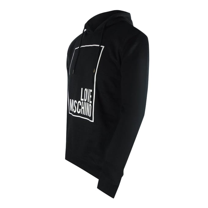 Love Moschino Box Logo Zwarte Hoodie