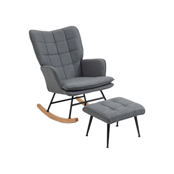 Fauteuil pivotant - MUVOE - Élégance - 130 kg - Hêtre massif - Gris
