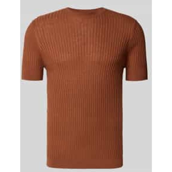 T-shirt van viscosemix met riblook