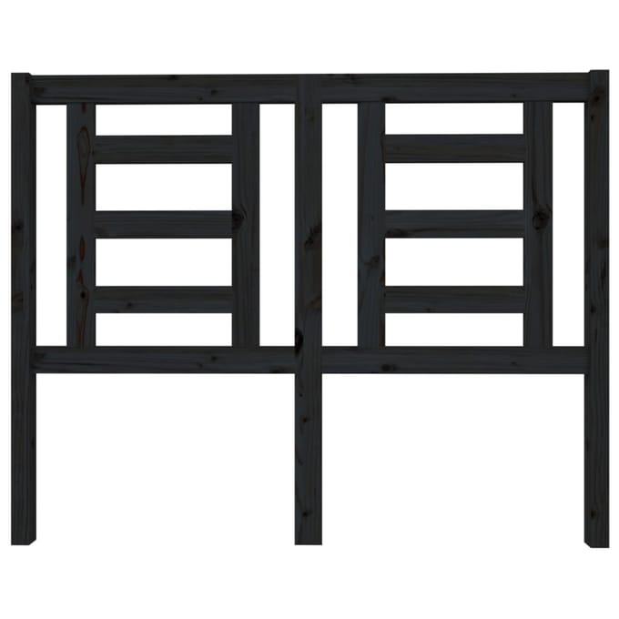 vidaXL - Hoofdbord - 126x4x100 - cm - massief - grenenhout - zwart