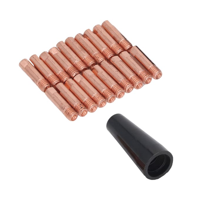 20 PCS Buses de Pistolet de Soudure Buses Conductrices en Cuivre Buses Sans Gaz à Auto-Protection de Rechange