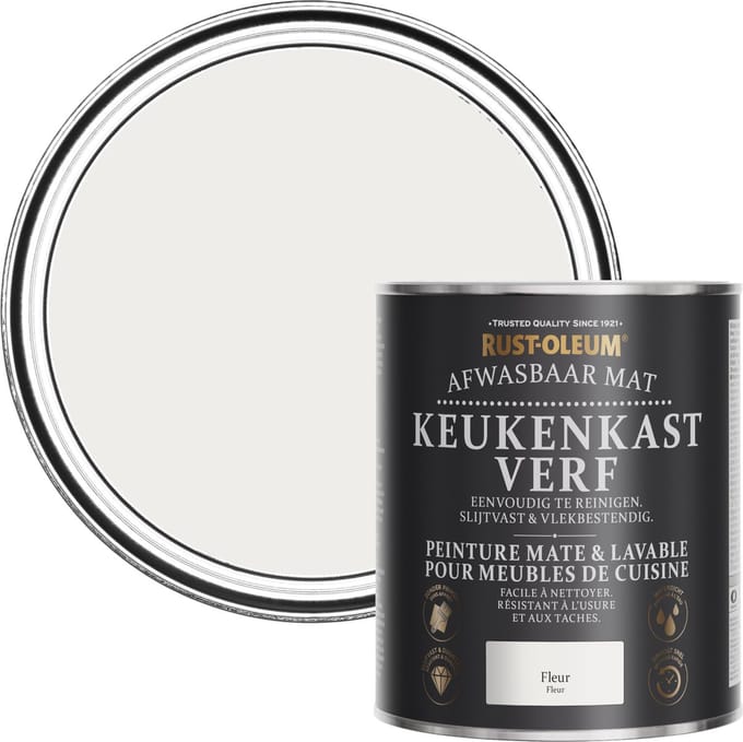 Rust-Oleum Grijs Afwasbaar Mat Keukenkastverf - Fleur 750ml