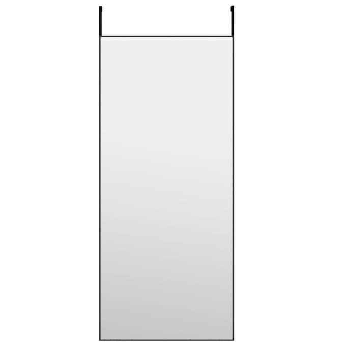 vidaXL - Deurspiegel - 40x100 - cm - glas - en - aluminium - zwart