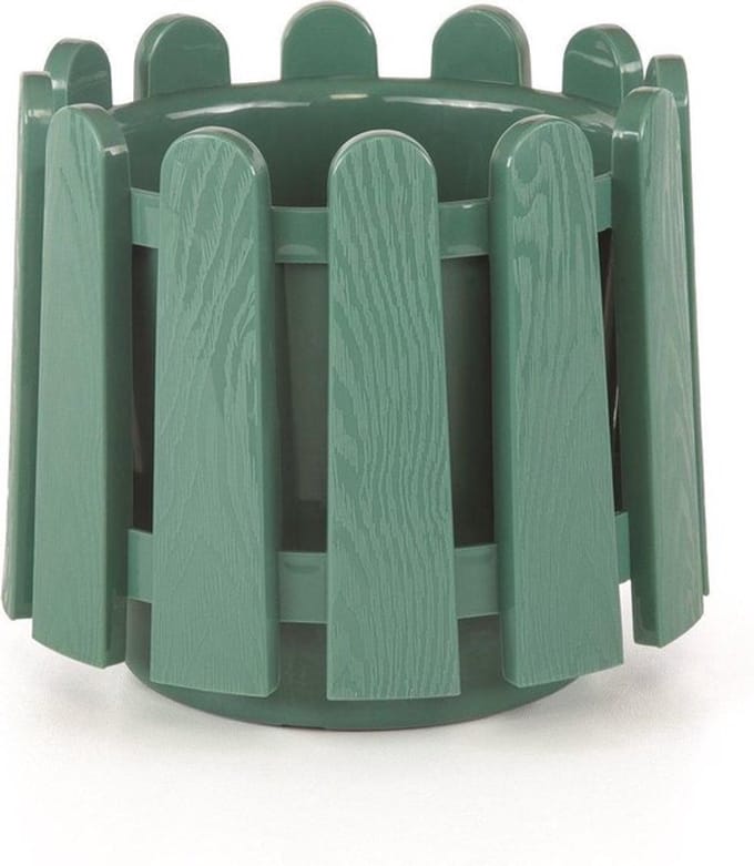 Groene ronde bloembak & waterdrainage 2.6L smart-pot bloempot UV bestendig