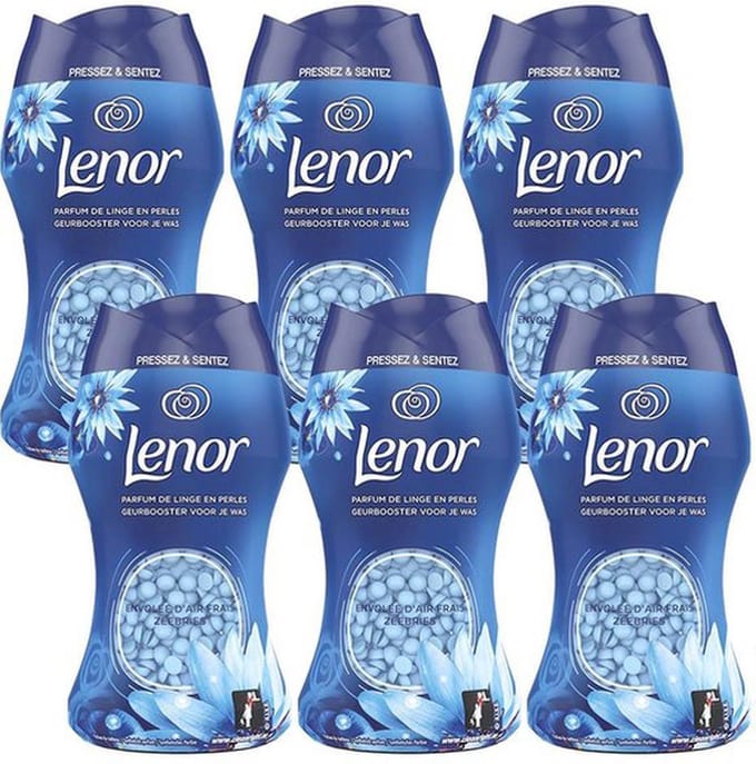 Lenor Zeebries Geurbooster - Voordeelverpakking 6 x 140g - Wasmiddel Parfum