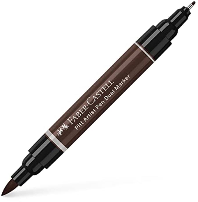 Dual Marker India Inkt - donker sepia