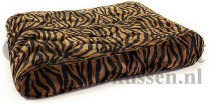 Hondenkussen Bonfire Zebra zwart/bruin 100x75x15 cm