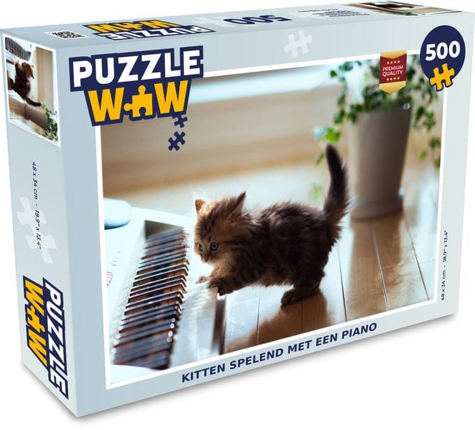 Puzzel Kat - Dier - Kitten - Legpuzzel - Puzzel 500 stukjes
