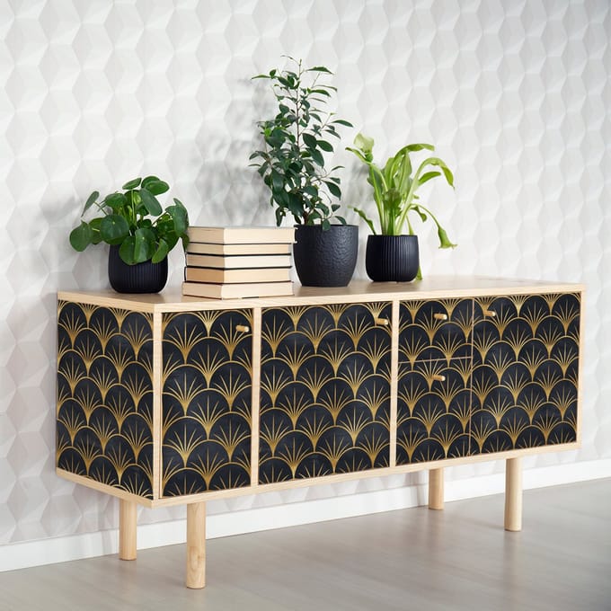 Scandinavische meubelsticker Hurlus 60 x 90 cm