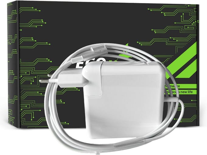 EcoLine - Oplader / AC Adapter - Geschikt voor de Apple Macbook 15 A1286 17 A1297 - Magsafe - 18.5V 4.5A 85W.