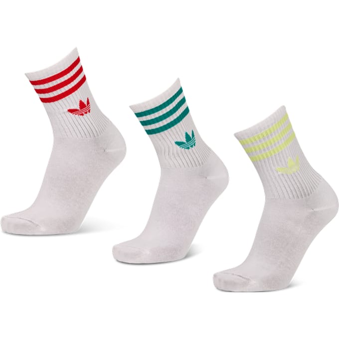 Adidas Mid Cut Crew 3 Pack Sokken Unisex - Wit - Maat 43-45