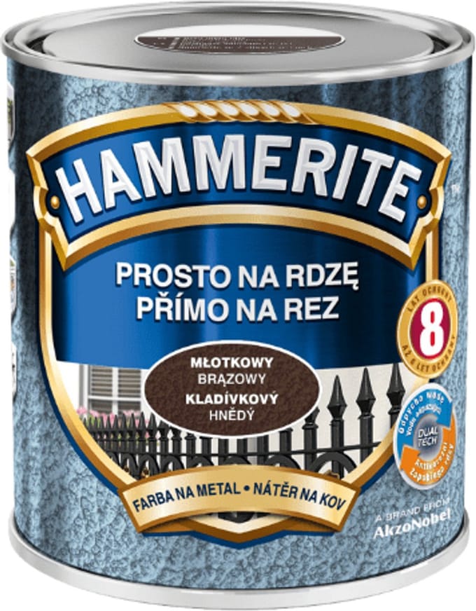 Hammerite Direct op roest hamer 2,5 l, bruin