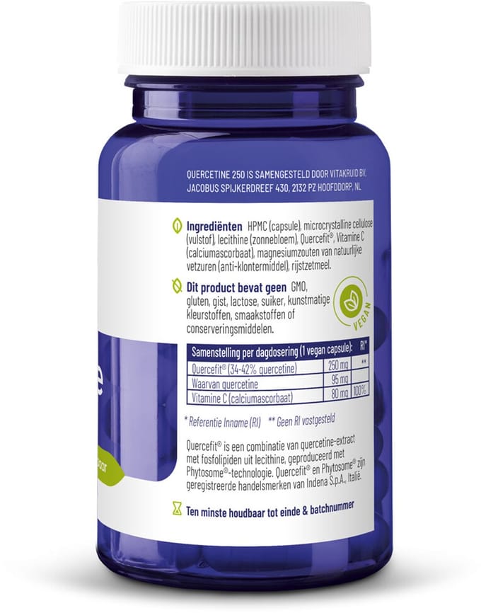 Vitakruid - Quercetine 250 - 2 x 60 vegancapsules - Voordeelverpakking