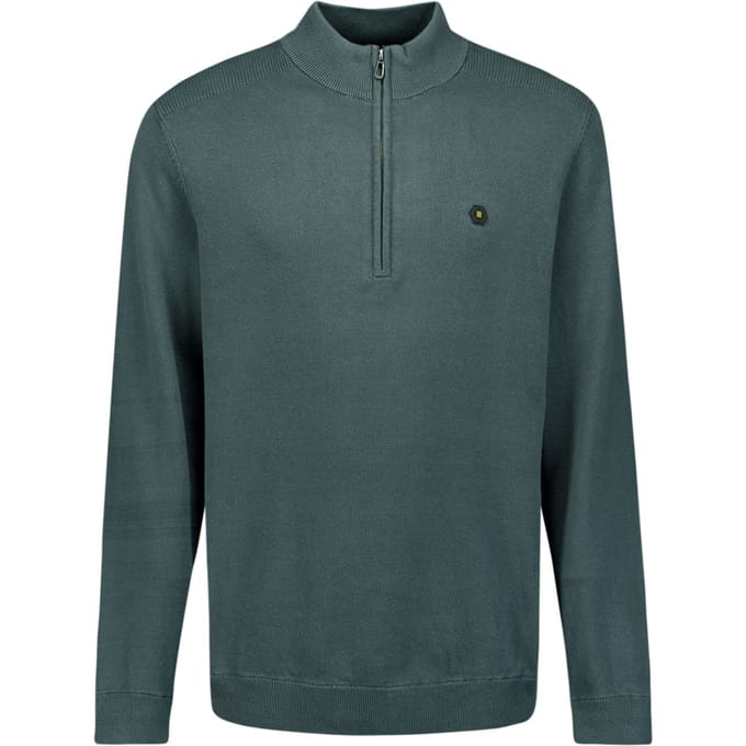 No Excess Pullover Half Zipper Solid Knit Dark Steel Größe: M | Turtlenecks Outlet | Herren