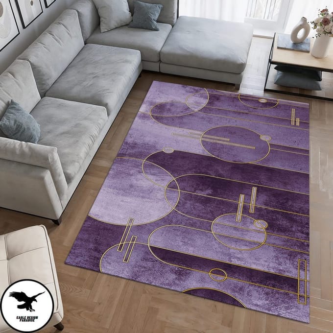 Modern Kleed, Paars Koel, Abstract Kleed 80*120cm
