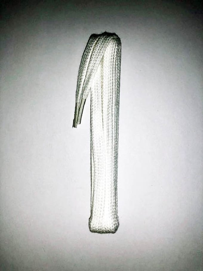 platte  veters 90cm wit