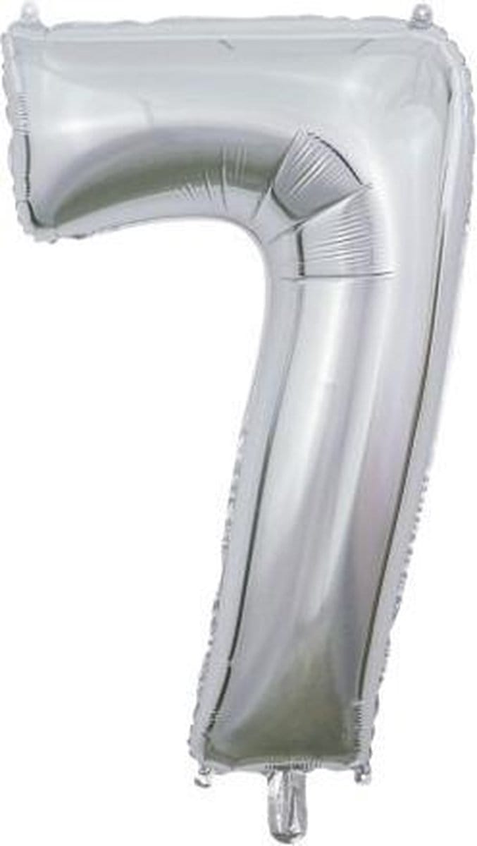 Wefiesta Cijferballon 7 Folie 66 Cm Zilver