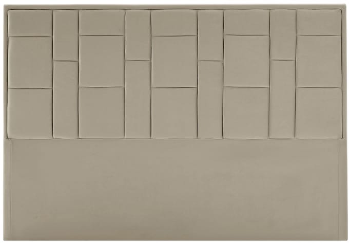 Vente-unique Hoofdbord 140 cm - Fluweel - Taupe - HERMINE