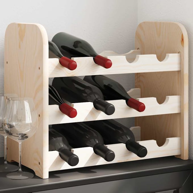 vidaXL - Wijnrek - 43x25x37 - cm - massief - grenenhout