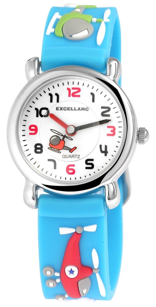 EXCELLANC Excellanc kinderhorloge zilverroze, Mineralglas