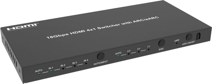 DVDO 4K 4x1 HDMI switch met ARC