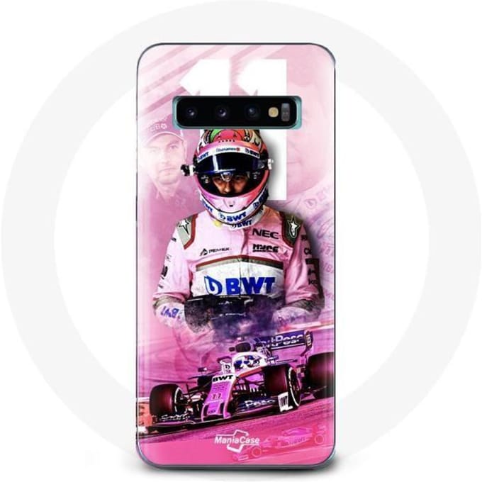 Case voor Samsung Galaxy S10 plus Formule 1 Sergio Pérez F1 Driver Roze roze