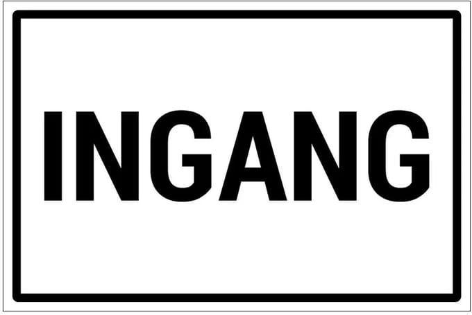 Ingang bord | gecoat dibond materiaal | 30 x 20 cm