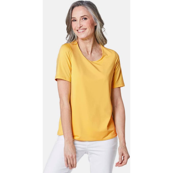 Verzorgd shirt dat mooi in model blijft - geel - Gr. 25 van Goldner Fashion