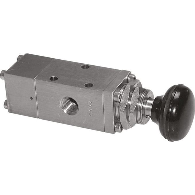 5/2 G1/4 '' (G1/8 '') Knopbediend RVS -0.95-12bar/-13.2-168psi