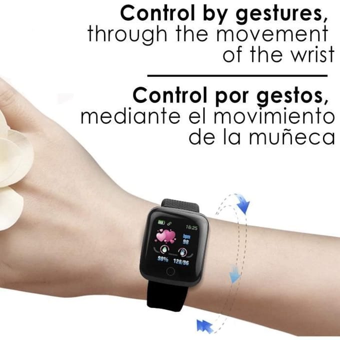 Slimme armband - CHICHENG - ID116 - Bluetooth 4.0 - Kleurenscherm met Touchscreen - Hartslagmeter rood