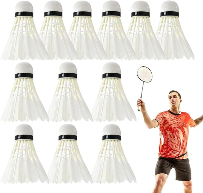 Badmintonbal - Veerballen - Sport Training - Optimale Stabiliteit - 12 Stuks - Meerkleurig