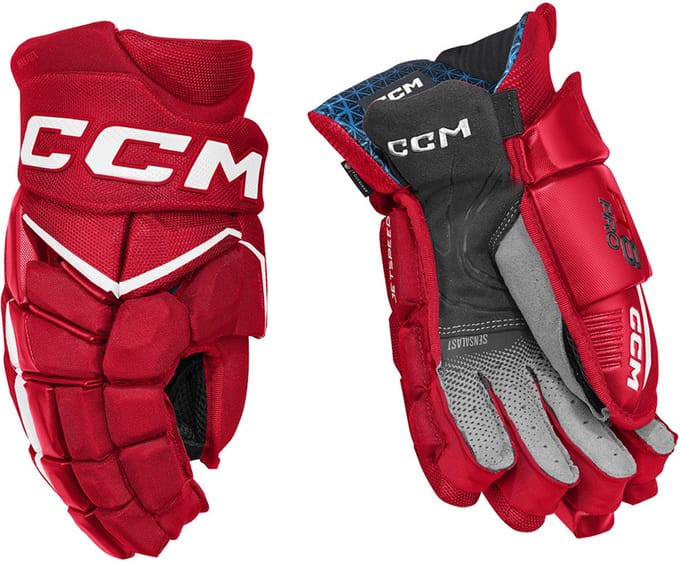 CCM - Jetspeed Ft8 Pro Ijshockeyhandschoenen - Junior - Rood/wit - 12