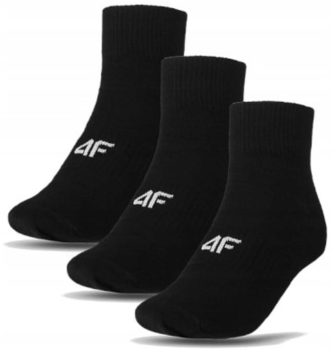 4F Sportsokken voor Kinderen - Zwart, 3-Pack, Maat 38-40