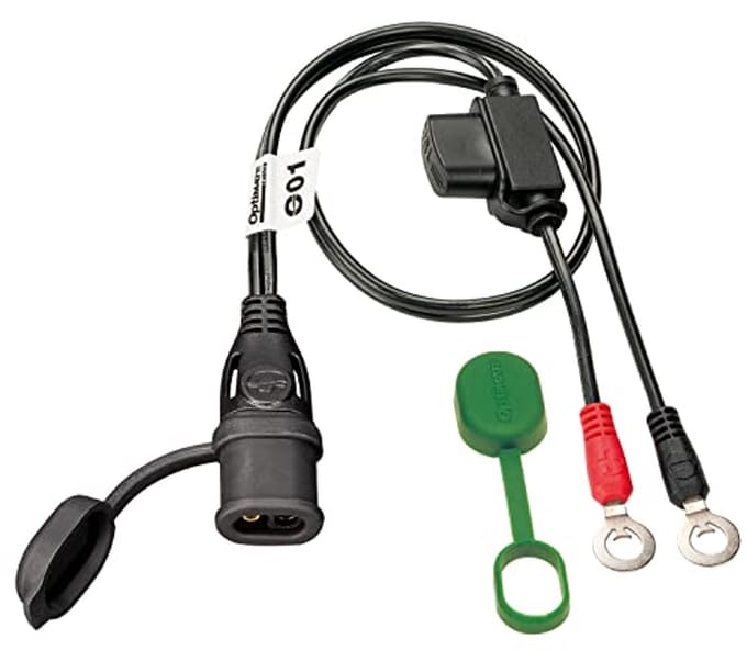 Weerbestendige accukabel voor powersport - 50 cm met snelkoppeling