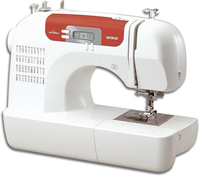 Elektrische Naaimachine - Naaiapparaat Hobby - Kleding Maken - 40 Stikprogramma's - 38x26x17 cm - Wit Rood