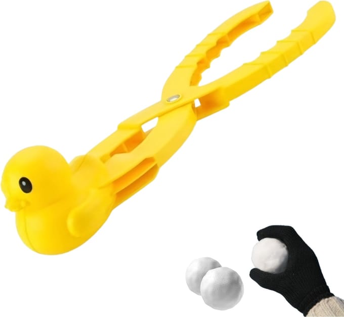 Xerolax Sneeuwbaltang - Sneeuwballenmaker - Strandspeelgoed - Zandspeelset - Strandschepje - Eend