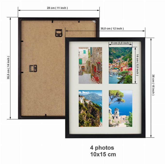 BD Art - Fotolijst - Collage - 28x35 cm - Zwart