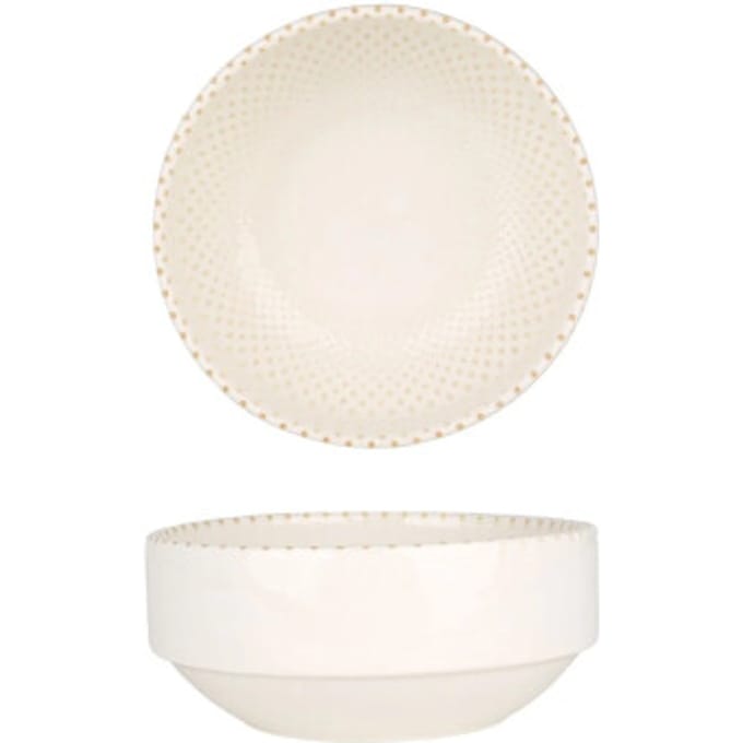 Rinart Serveerschaal - Punto - Porselein - 10 cm (200cc) - set van 2