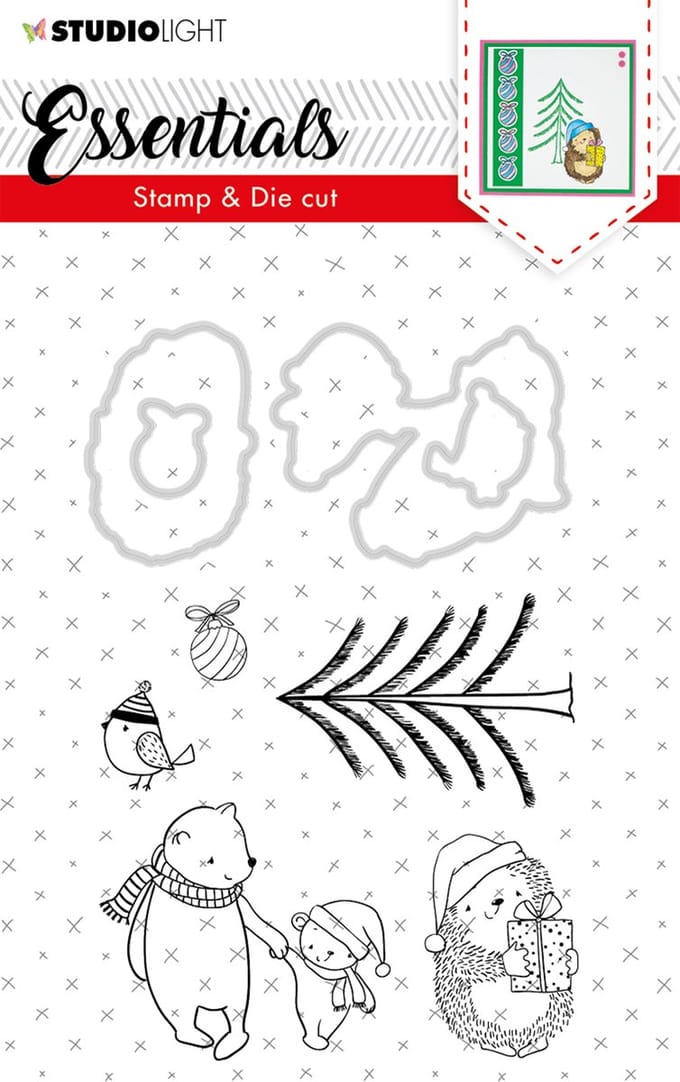 Studio Light Stamp & Die Cut A6 Essentials Christmas nr 25 BASICSDC25