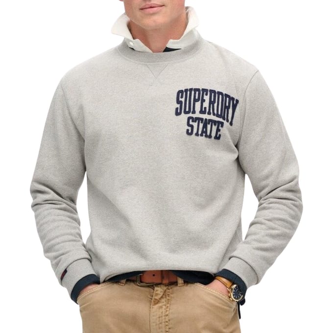 Superdry Vintage Athletic Crew Sweater Heren - Maat M