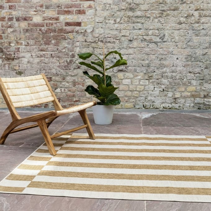 Buitenkleed Metro Stripe Jute - Interieur05 - 160 x 230 cm - (M)