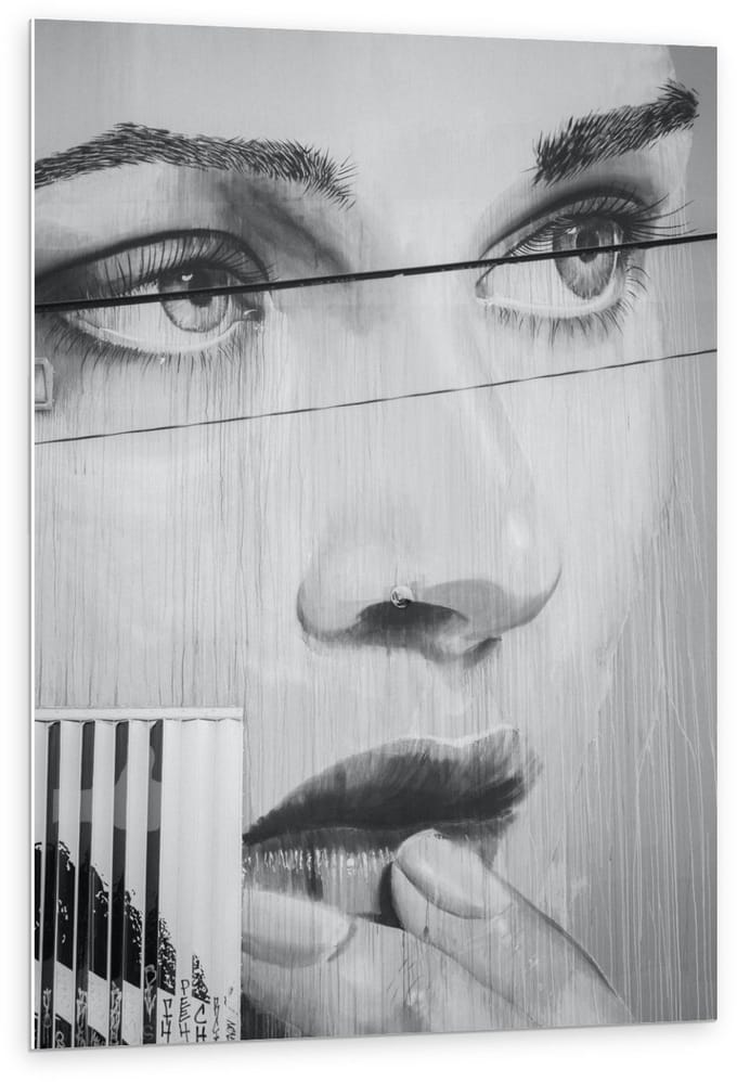Forex - Gezicht van Vrouw Getekend - 80x120cm Foto op Forex