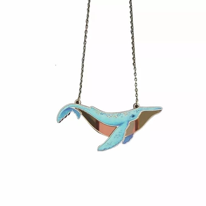 Sparkolia Walvis | Bultrug kinder ketting blauw goud | Sinterklaas Kerst Cadeau