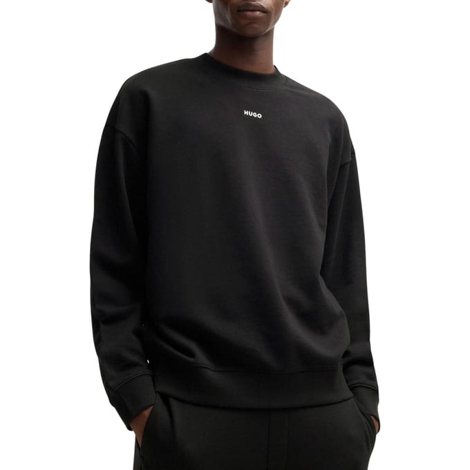 Oversized sweatshirt met labelprint, model 'Dapocrew'