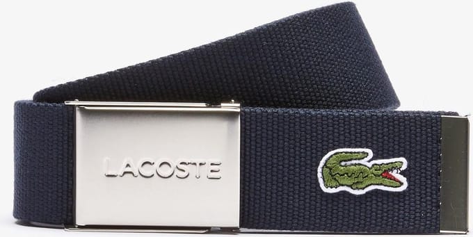 Lacoste Heren Kledingriem - Navy Blue - 110cm