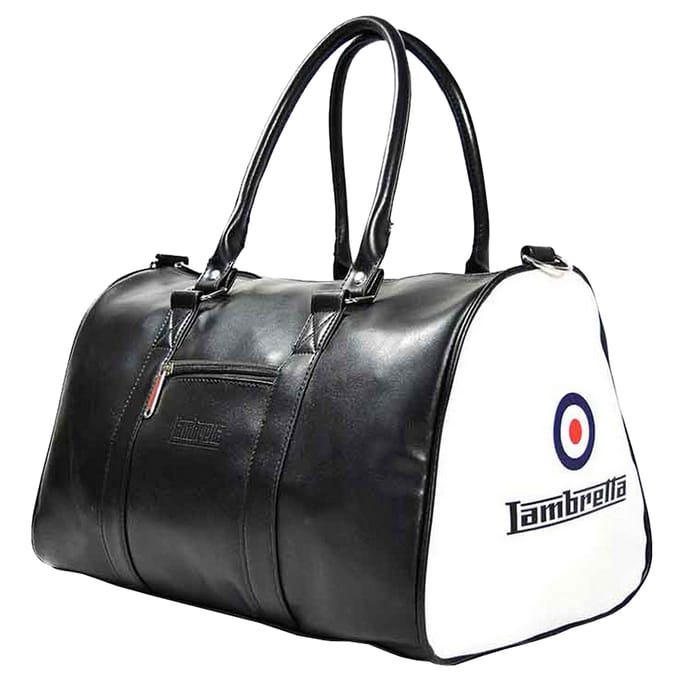 Lambretta Retro Sport Duffeltas (Wit, Zwart, Rood)