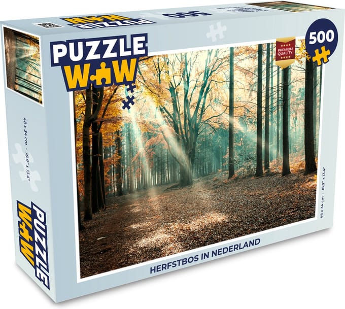 Puzzel Herfstbos in Nederland - Legpuzzel - Puzzel 500 stukjes