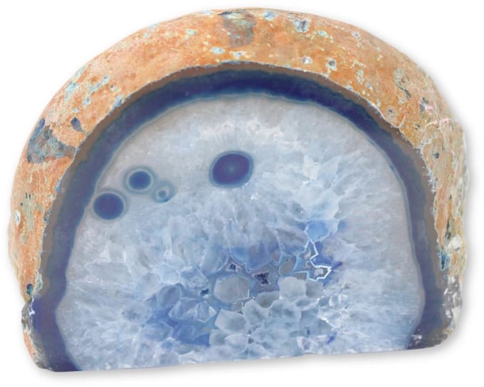 Agaat einden blauw (gekleurd) nr.15