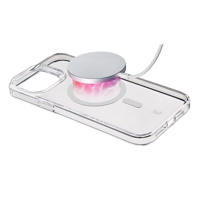 Cellularline Gloss Mag - Hoesje Iphone 15 Pro Magsafe (Przezroczysty)